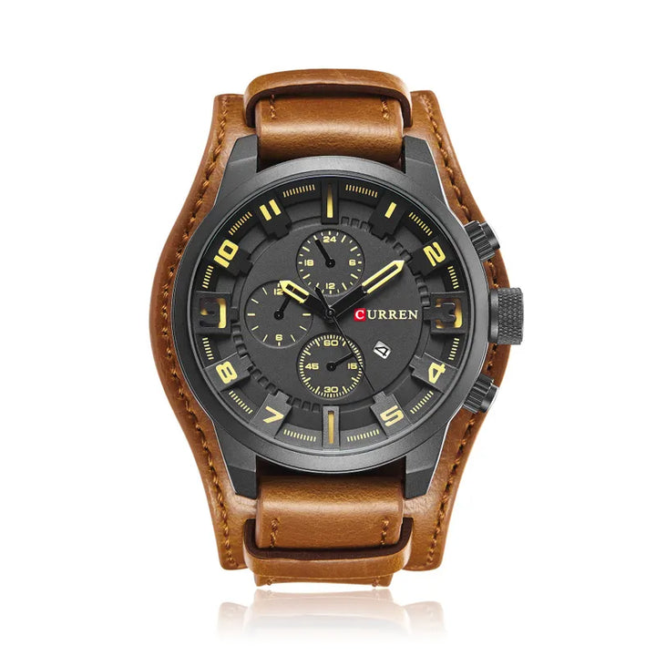 Reloj curren de hombre de cuero