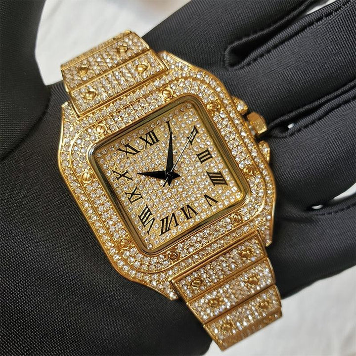 Reloj cuadrado cartier de lujo 